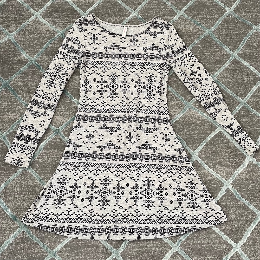 Xhilaration Tribal Aztec Print Casual Dress